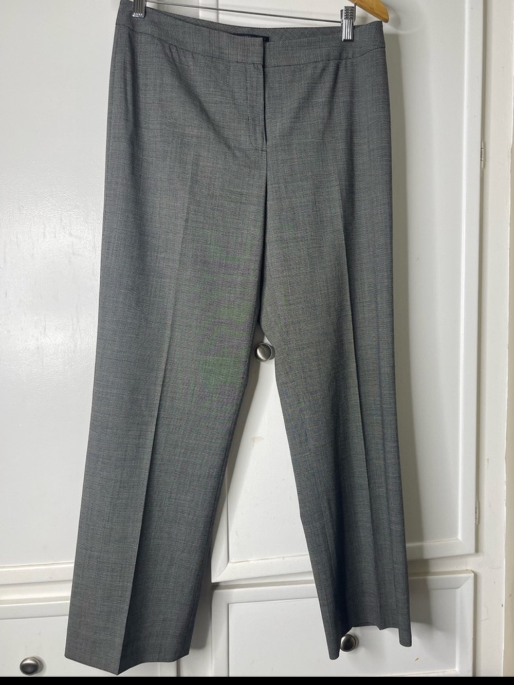 Lafayette 148 NY Pants 8 Gray Wool Blend Oversized Relaxed Fit Classic Menswear